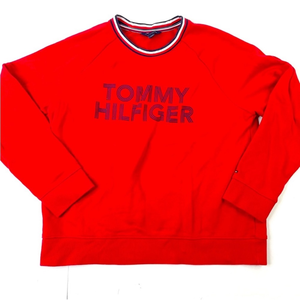 Tommy Hilfiger red pullover sweatshirt